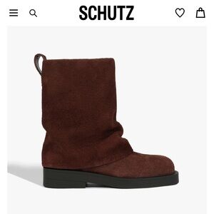 Schutz Keira Cloak boot in Root Brown NWT